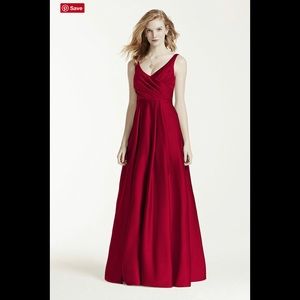 Apple/Red- Davids Bridal Bridesmaid Dress